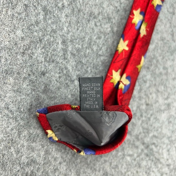 Robert Talbott Tie Red Blueberry Print 100% Silk Best of Class Nordstrom USA VTG - Picture 9 of 9